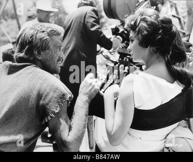 Année : 1960 Spartacus USA Réalisation : Stanley Kubrick Kirk Douglas , Jean Simmons Shooting photo Banque D'Images