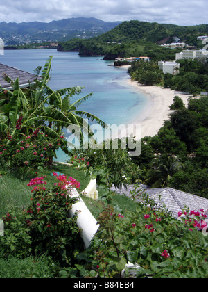 Sables de plage de Grand'Anse sur l'île de la Grenade dans les Caraïbes Banque D'Images
