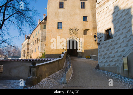 Le Zamek le château de Cesky Krumlov en Bohême du sud en République Tchèque Europe Banque D'Images