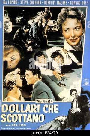 Ici, brigade criminelle enfer privé 36 Année : 1954 - USA IDA Lupino, Steve Cochran, Howard Duff Affiche, Poster Réalisateur : Don Siegel Banque D'Images