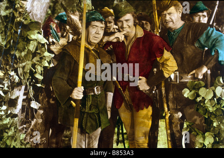 Les aventures de Robin des Bois Année : 1938 - USA Eugene Pallette, Errol Flynn, Alan Hale Réalisateur : Michael Curtiz, William Keighley Banque D'Images