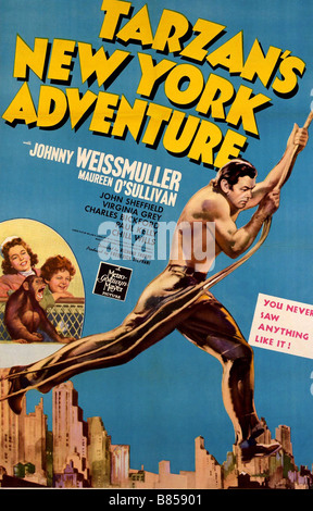 Tarzan's New York Adventure Année : 1942 USA Réalisation : Richard Thorpe Movie poster Banque D'Images