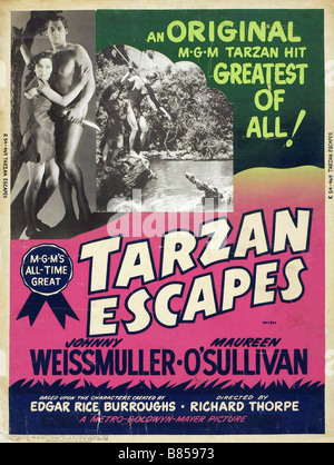 Tarzan Escapes Année : 1936 USA Réalisation : Richard Thorpe Movie poster Banque D'Images