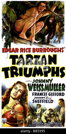 Triomphes Tarzan Année : 1943 USA Réalisateur : Wilhelm Thiele Movie poster Banque D'Images