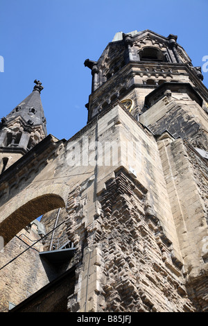 Kaiser Wilhelm de Berlin de l'Église du Souvenir Empereur Guillaume Gedaechtniskirche Breitscheidplatz Banque D'Images