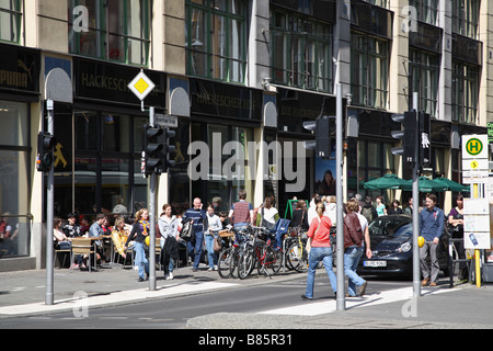 Berlin Hackesche Höfe Rue Rosenthaler Strasse Str Banque D'Images