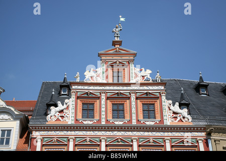 Marché aux poissons Fischmarkt Erfurt Haus Zum Breiten Herd Banque D'Images