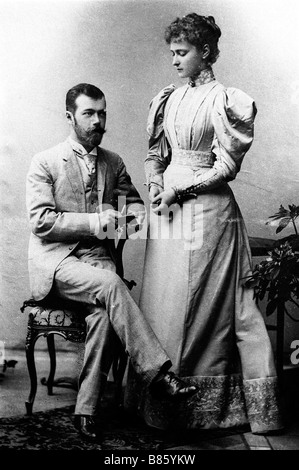 Nicholas II Alexandrovitch et Alexandra Feodorovna Banque D'Images