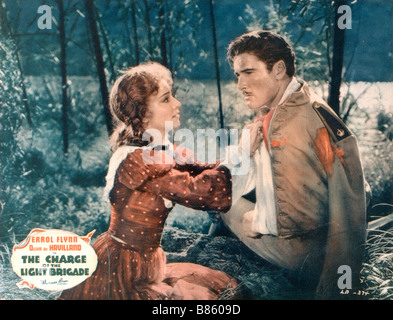 La charge de la Brigade légère Année : 1936 - États-Unis d'Errol Flynn, Olivia de Havilland Réalisateur : Michael Curtiz Banque D'Images