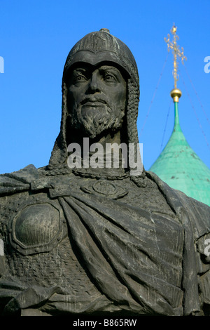 Statue de Grand Prince Alexander Nevsky (1221-1263) en Russie, Pereslavl-zalesski Banque D'Images