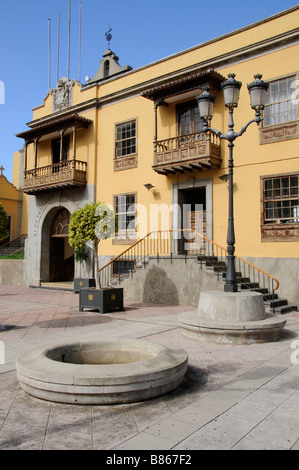 L'hôtel de ville de Icod de los Vinos Tenerife architecture typique des Canaries Banque D'Images