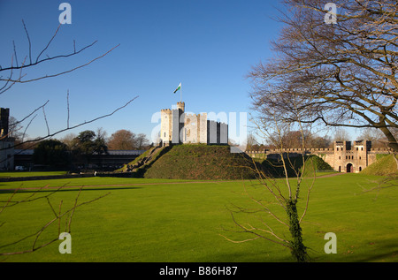 Norman garder le château de Cardiff South Wales UK Banque D'Images