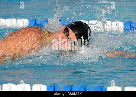 Michael Phelps natation nage libre dans les championnats nationaux à l'USA woollett aquatics centre à Irvine en Californie USA Banque D'Images