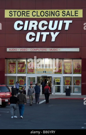 L'un des 567 magasins que les États-Unis deuxième plus grand détaillant d'électronique Circuit City ferme ses portes en 2009. Banque D'Images