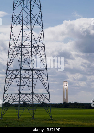 Projet de centrale électrique solaire Abengoa, près de Séville. L'Espagne. Banque D'Images