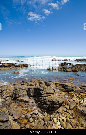 Les roches les plus au sud du continent africain au Cap des aiguilles en Afrique du Sud Banque D'Images