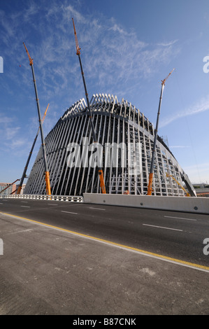 'Agora' (construction par l'architecte Santiago Calatrava), en construction en 2009). Cité des Arts et des sciences complexes. Valence. Espagne Banque D'Images