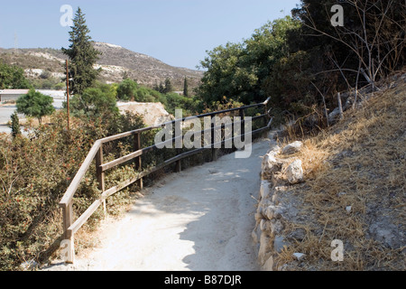 Patrimoine mondial de l'escalier pour règlement zone d'excavation archéologique . Le sud de Chypre. Banque D'Images