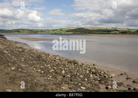 L'estuaire du Taf à Carmarthenshire Carmarthen Galles du Sud Banque D'Images