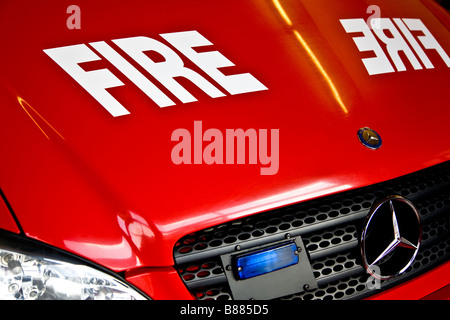 L'avant du camion à incendie Banque D'Images