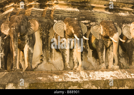 Wat Chieng Mun, Chiang Mai, Thaïlande, Asie du Sud-Est Banque D'Images