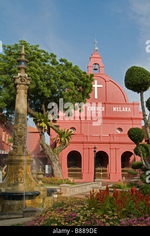 Malacca Malaisie fleurs decorateted Christ Church Banque D'Images