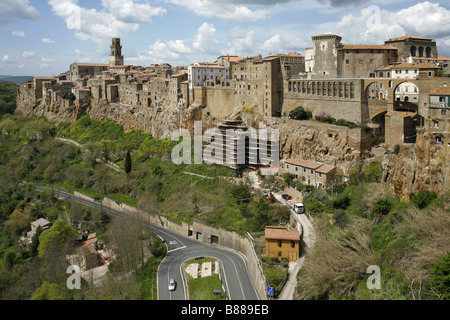 La ville de Pitigliano, Province de Grosseto, Toscane, Italie Banque D'Images