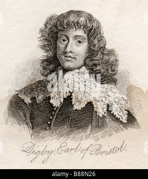 George Digby, 2nd comte de Bristol, 1612 - 1677. Conseiller Royaliste anglais des rois Charles I et Charles II Banque D'Images