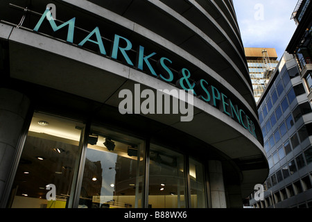 Spencer marques store sur Fenchurch Street Banque D'Images