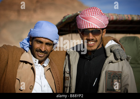 Portrait de deux hommes bédouins en Egypte Banque D'Images