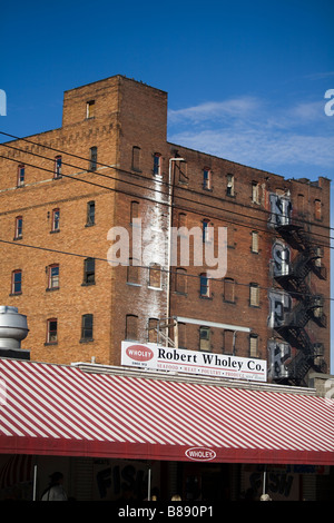 Un bâtiment de l'Entrepôt et magasin alimentaire dans le district de bande, Pittsburgh, Pennsylvanie, USA Banque D'Images