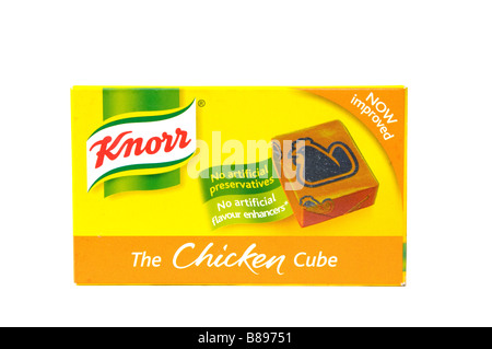 Paquet de cubes de bouillon de poulet Knorr Banque D'Images