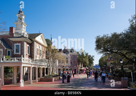 Place de la liberté, Magic Kingdom, Walt Disney World Resort, Lake Buena Vista, Orlando, Floride, USA Banque D'Images