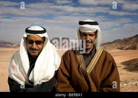 Portrait de deux hommes bédouins en Egypte Banque D'Images