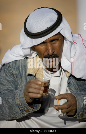 Portrait d'une femme bédouine en Egypte Banque D'Images