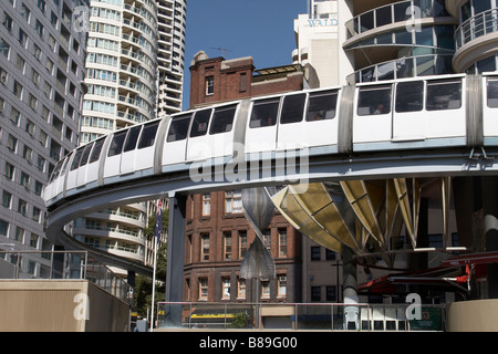 En Monorail, Darling Harbour Sydney Banque D'Images