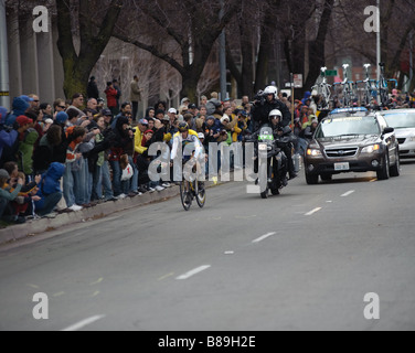 SACRAMENTO CA 14 février 2009 Lance Armstrong en compétition dans l'AMGEN Tour de Californie Banque D'Images