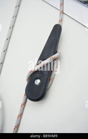 Corde sur corne taquet Banque D'Images