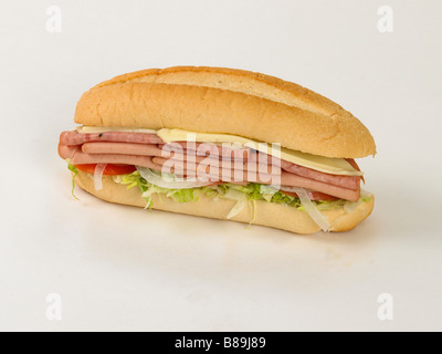 Six des 6 style deli sandwich jambon sous Banque D'Images