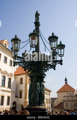 Lanterne dans Hradcany, Prague République tchèque belle ville européenne Banque D'Images