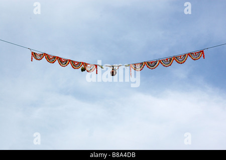 Dahi Hundi pendu ; Janmashtami janmashtami haut gokul ashtami govinda ; Festival ; Bombay Mumbai maharashtra Inde ; Banque D'Images