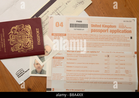 La France demande de passeport et photo photographie Banque D'Images