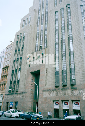 Dans l'architecture art déco de la rue Darling à Cape Town en Afrique du Sud en Afrique subsaharienne. Modernisme moderne voyage bâtiment Banque D'Images