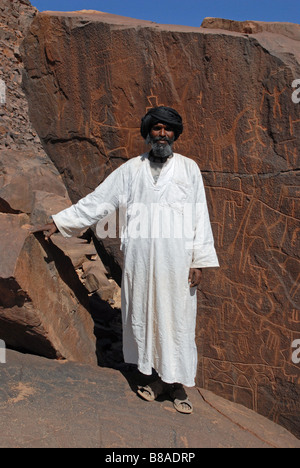 El Ghelouiya site préhistorique dans le désert du Sahara en Mauritanie Banque D'Images