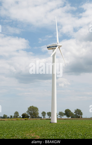 La production d'énergie éoliennes sur une ferme à Norfolk en Angleterre Banque D'Images