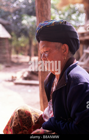 Laos, province de Luang Nam Tha, minorité ethnique Yao Banque D'Images