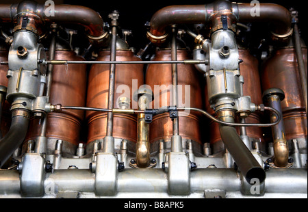 Détail de l'ancien moteur de l'appareil affiche en Science Museum, Londres Banque D'Images