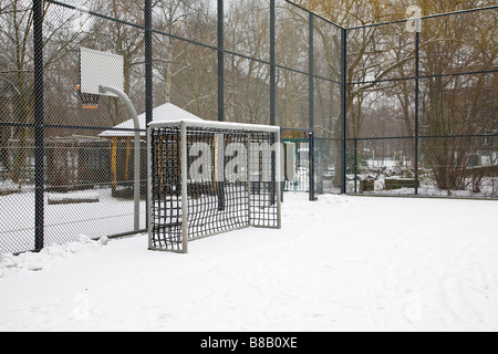 Un but de football à cinq Banque D'Images