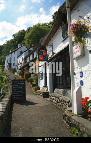 The Rising Sun Inn à Lynmouth, North Devon, England, UK Banque D'Images