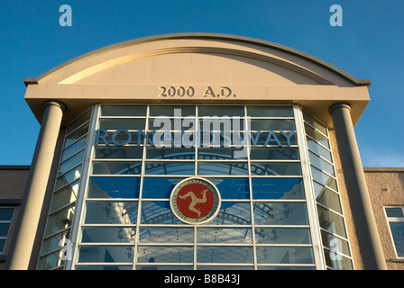 D'entrée de l'aéroport de Ronaldsway looking up Banque D'Images